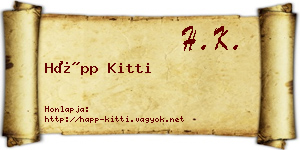 Hápp Kitti névjegykártya